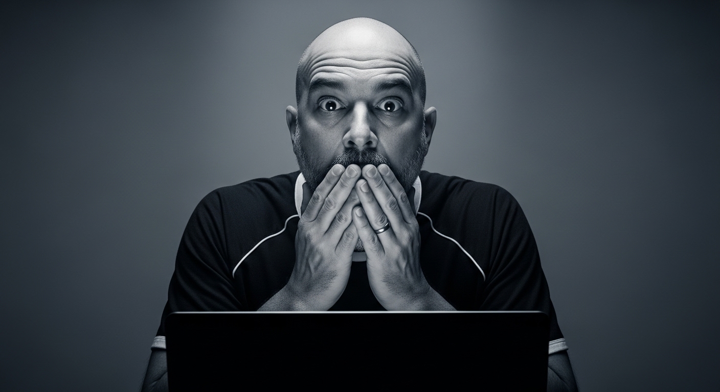 A imagem de um homem com uma expressão de total surpresa ao olhar para um laptop, ressalta o impacto que a tecnologia pode ter. Isso sugere que o conteúdo aborda as capacidades impressionantes e talvez inesperadas do Chat GPT, capazes de gerar reações fortes e mudar a percepção sobre a inteligência artificial.